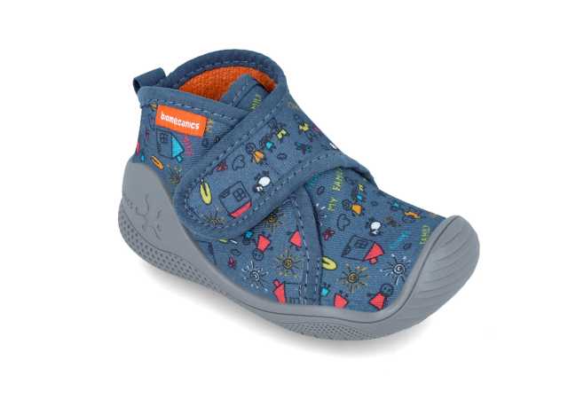 ZAPATILLA CASA NIÑO BIOMECANICS CON VELCRO Y PUNTERA REFORZADA