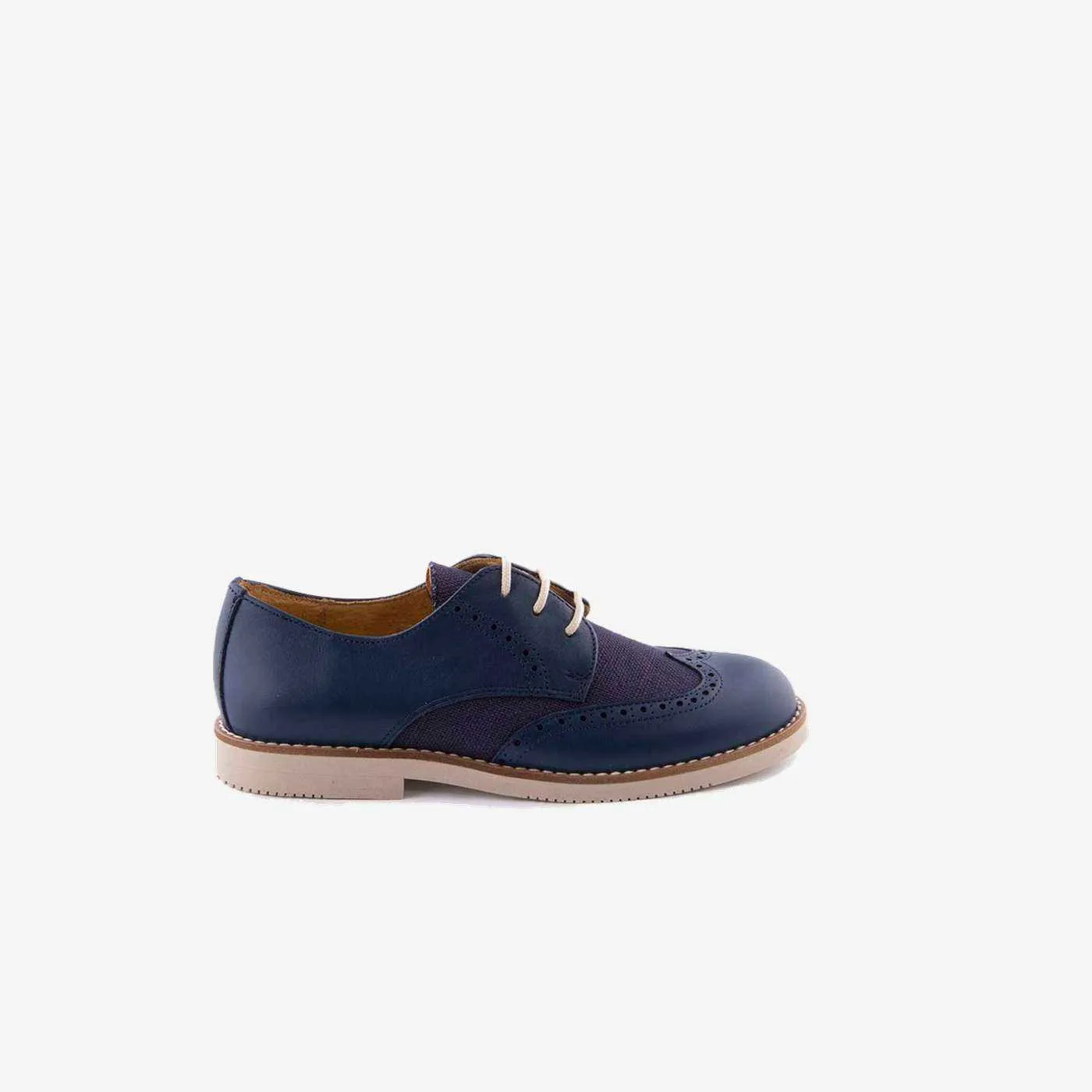 Zapato ceremonia/comunion en lino y ante.