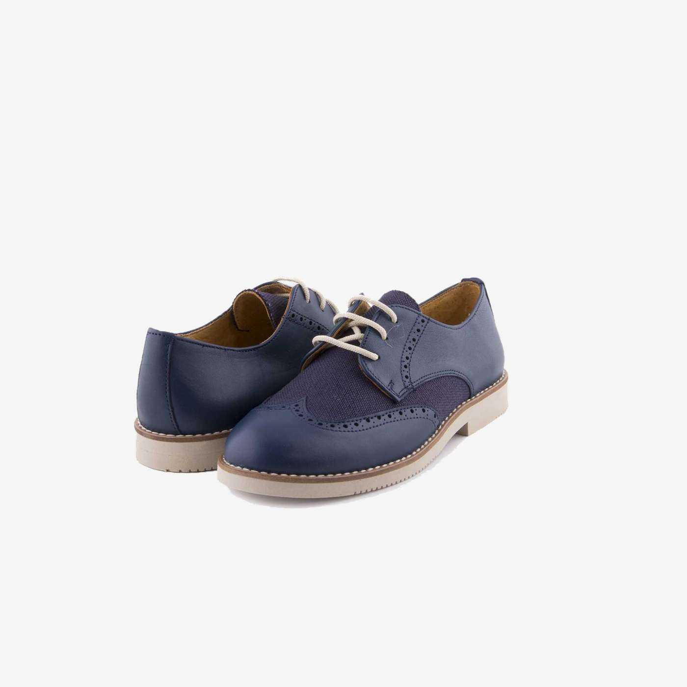 Zapato ceremonia/comunion en lino y ante.
