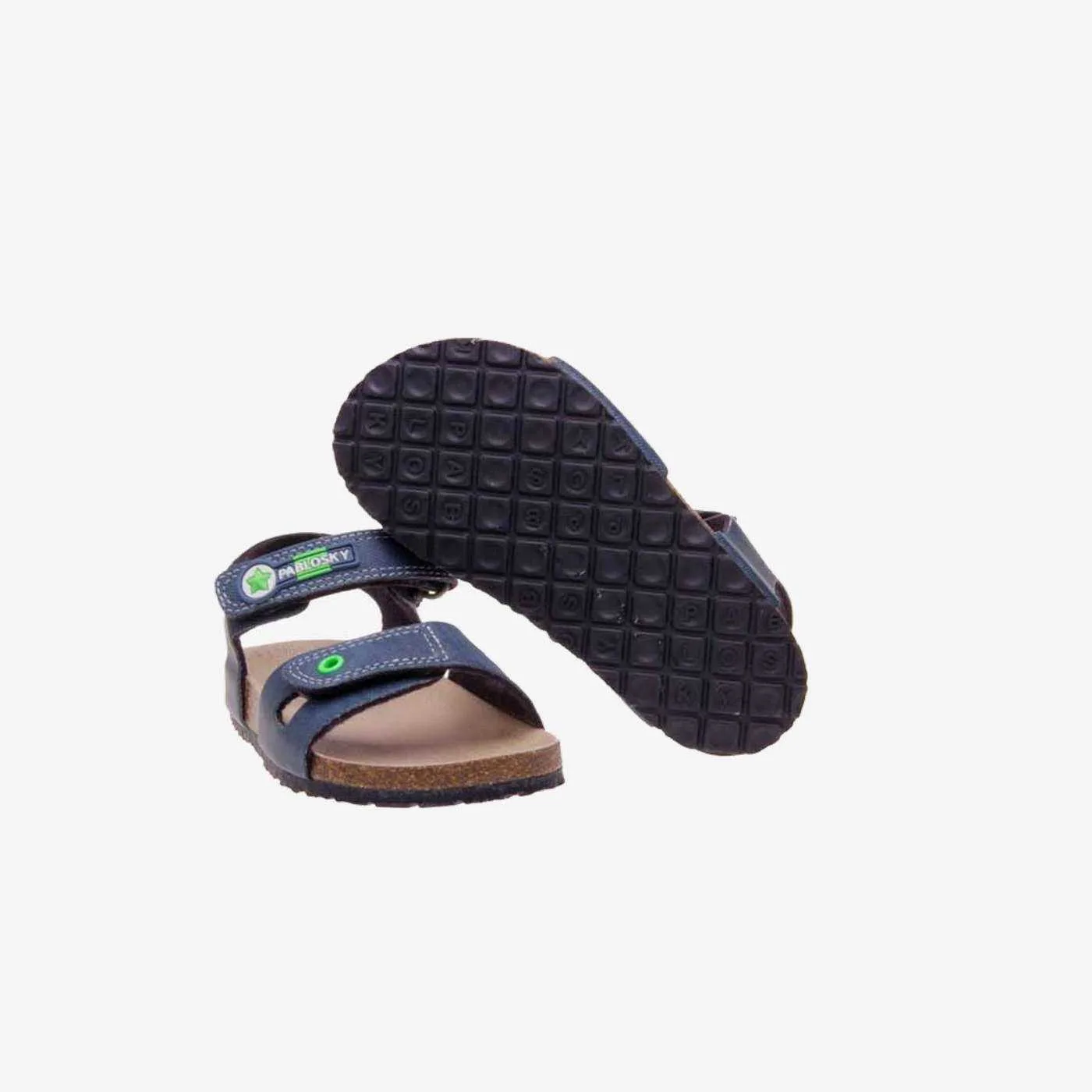 Sandalia de niño Pablosky en azul con doble velcro - Comodas y fresquitas.
