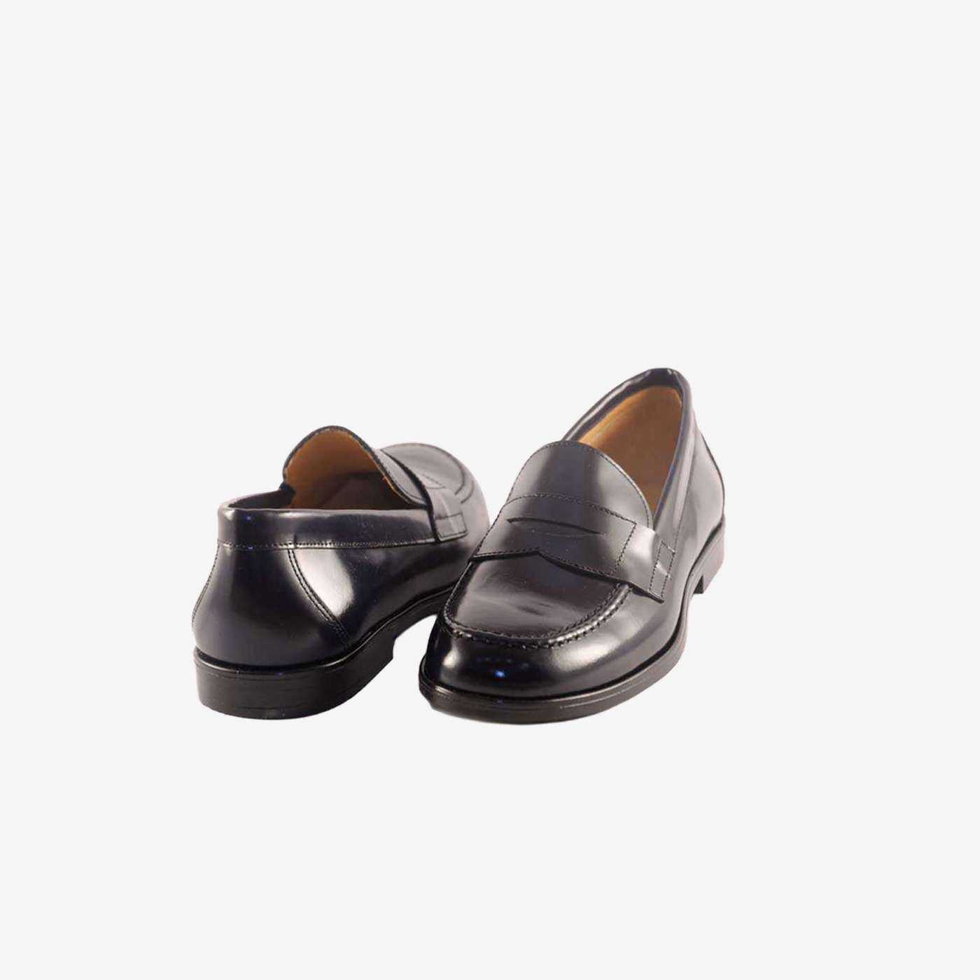 Zapato mocasin en florentin azul.
