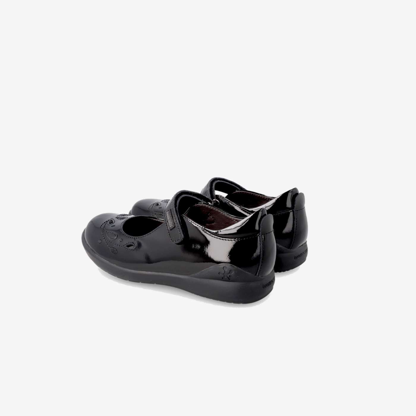 Zapato colegial charol niña Biomecanics negro
