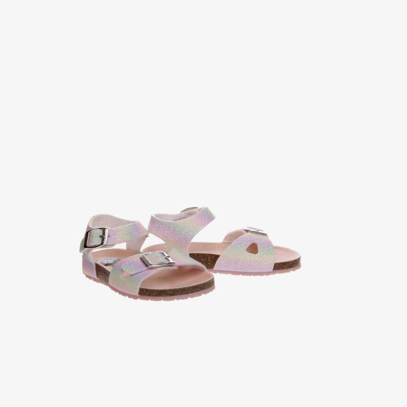 Sandalia multicolor para niñas de Pablosky con ajuste de doble hebilla para una mayor sujecion.