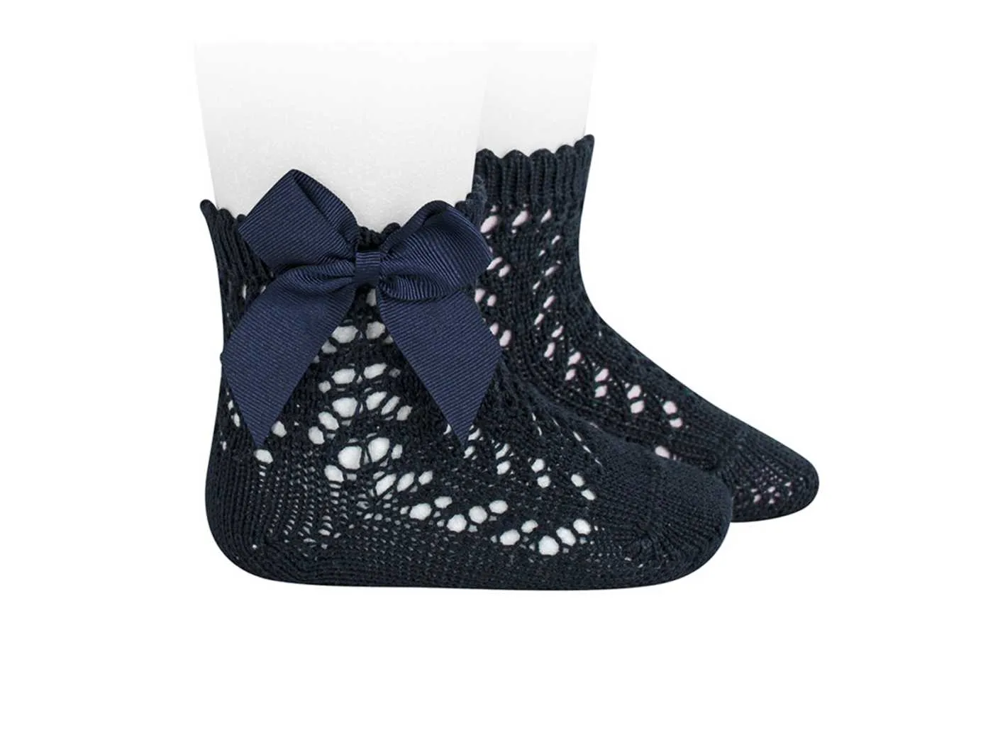 Calcetines Azul Marino con Lazo | Elegancia y comodidad