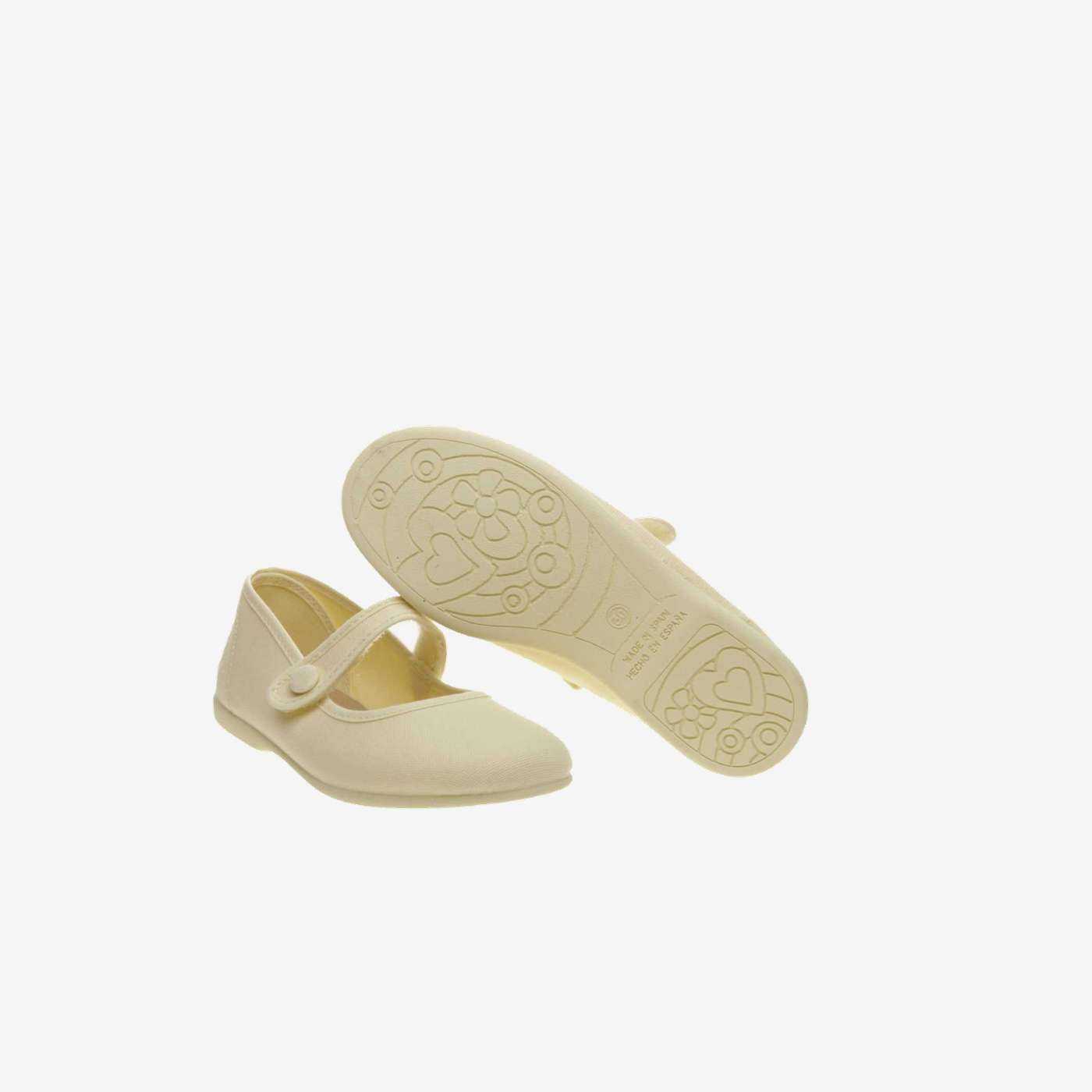 Merceditas de niña con velcro en color amarillo de Batila