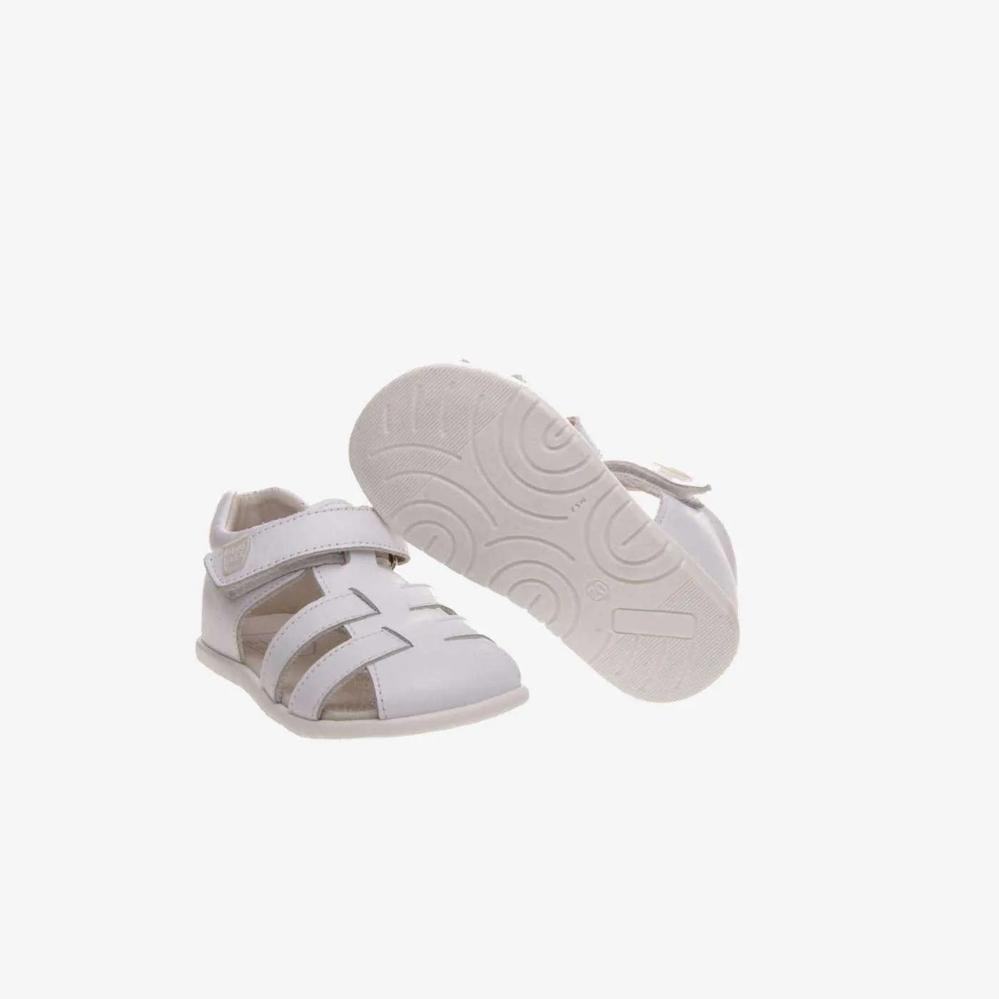 Sandalia unisex respetuosa en color blanco de Pirufelx.