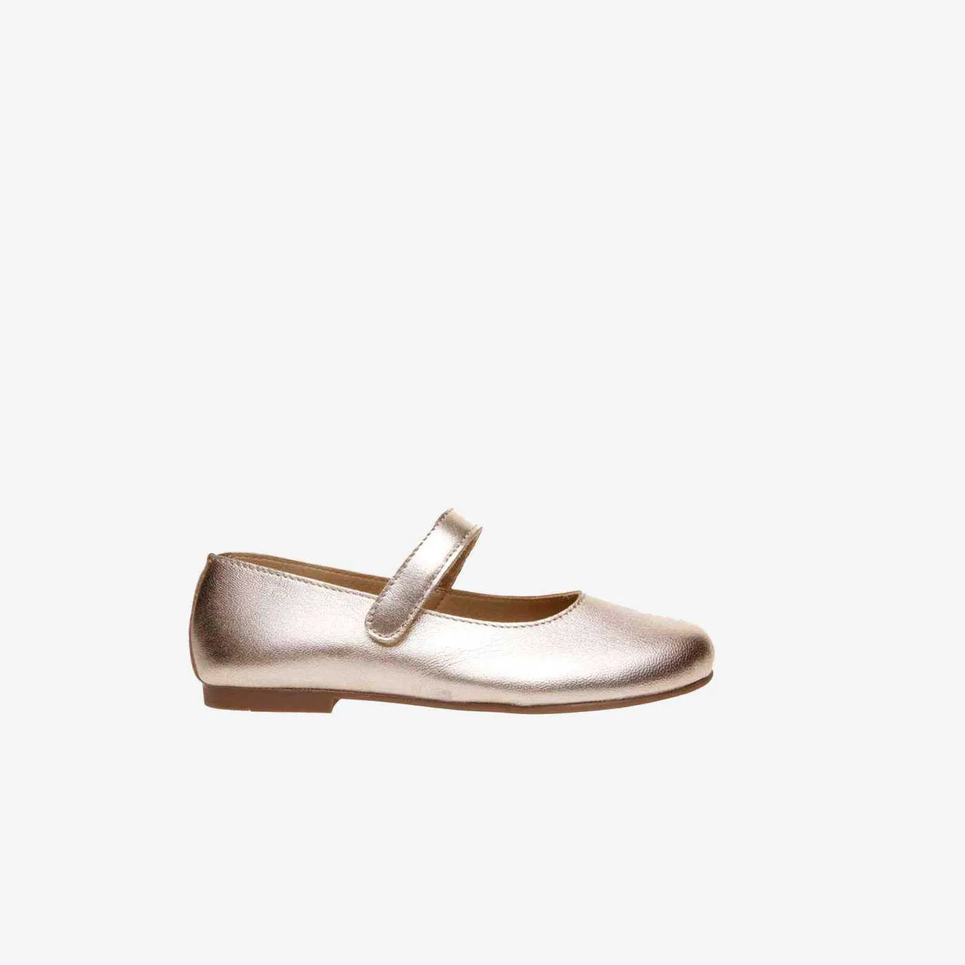 Mercedes de vestir en dorado con velcro para niñas.