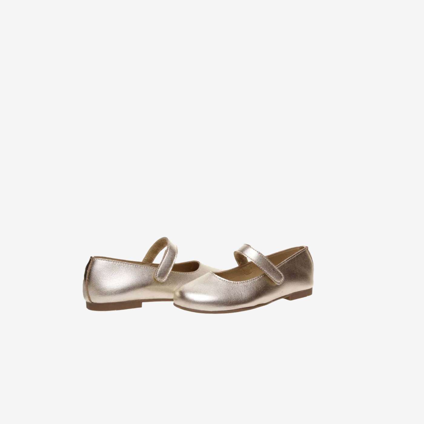 Mercedes de vestir en dorado con velcro para niñas.