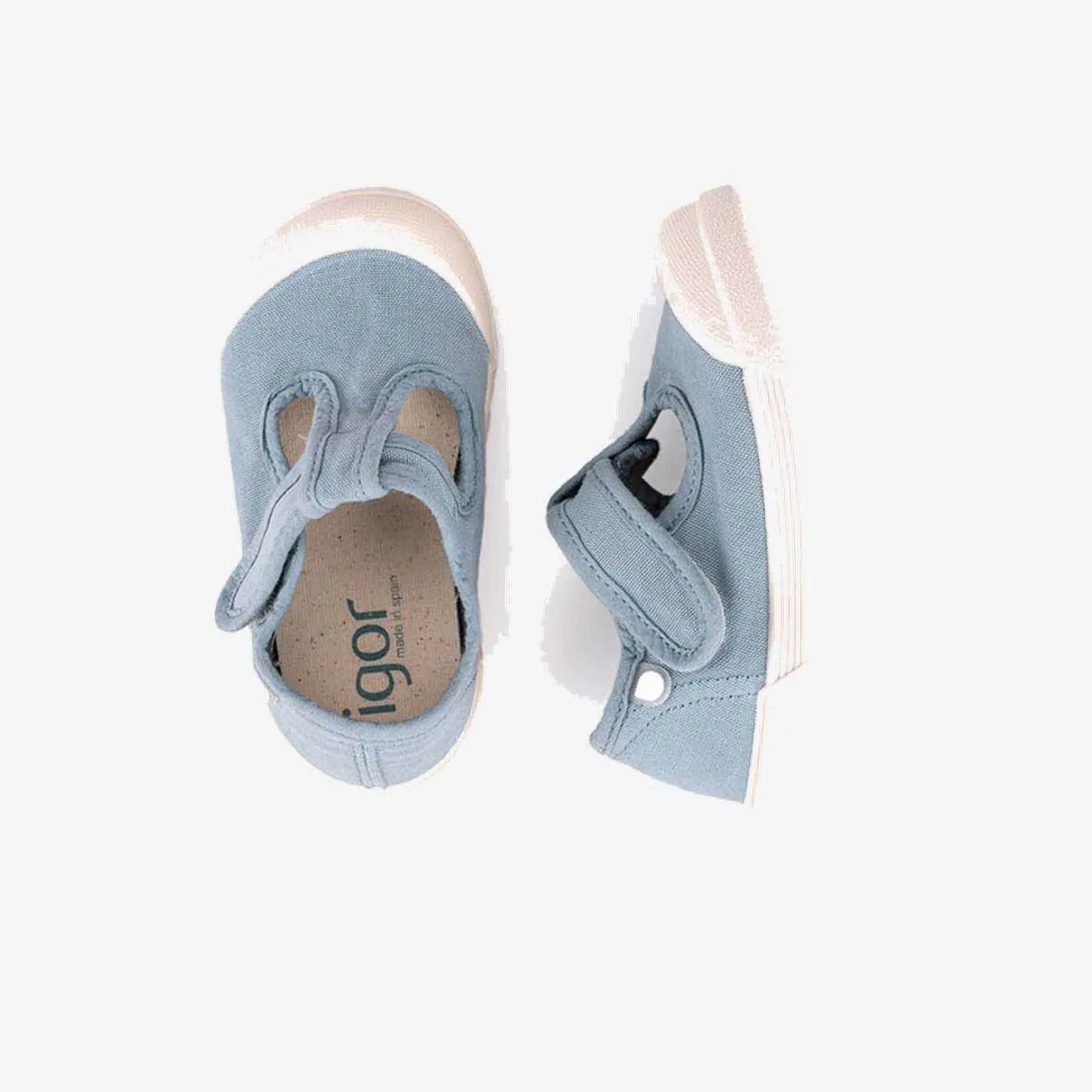 Lona Barefoot con velcro en celeste para Niños – Marca Igor