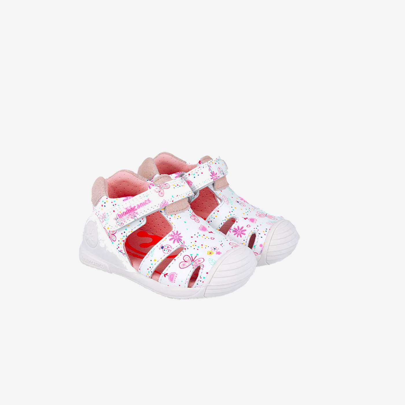 Sandalias de primeros pasos Biomecanics 252101 Blanco – Puntenra reforzada, con velcro, estabilidad y libertad de movimiento