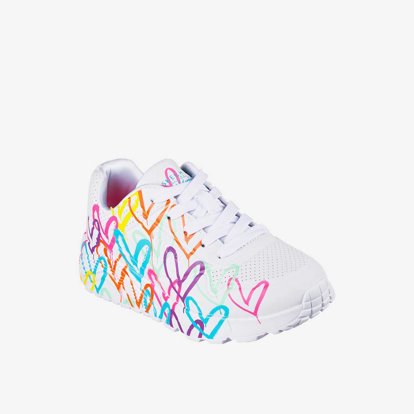 Zapatillas Skechers niña corazones blancas | Color, confort y diversión diaria