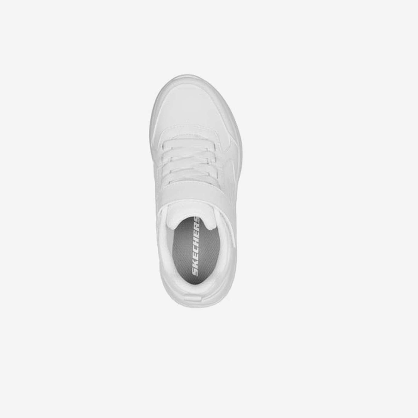Zapatillas Skechers Blanco Unisex Lavables Velcro Colegial