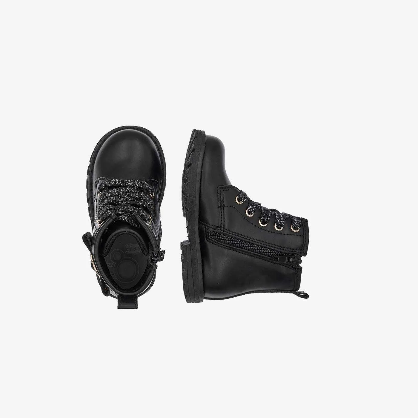 Bota niña Chicco negra tipo Martens | Comodidad y estilo para cada aventura