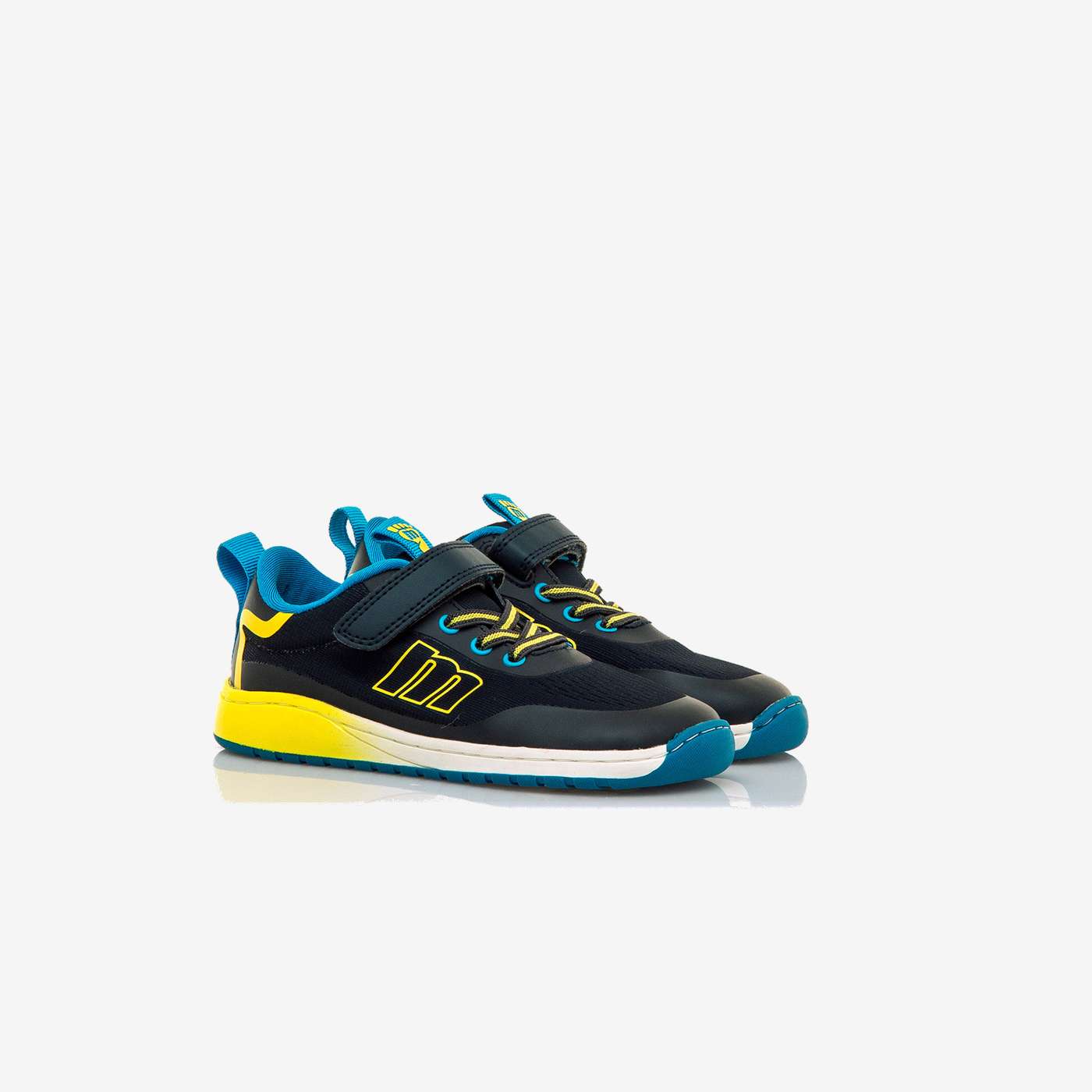 Mustang azul oscuro/amarillo niño | Deportiva resistente y lista para cualquier plan