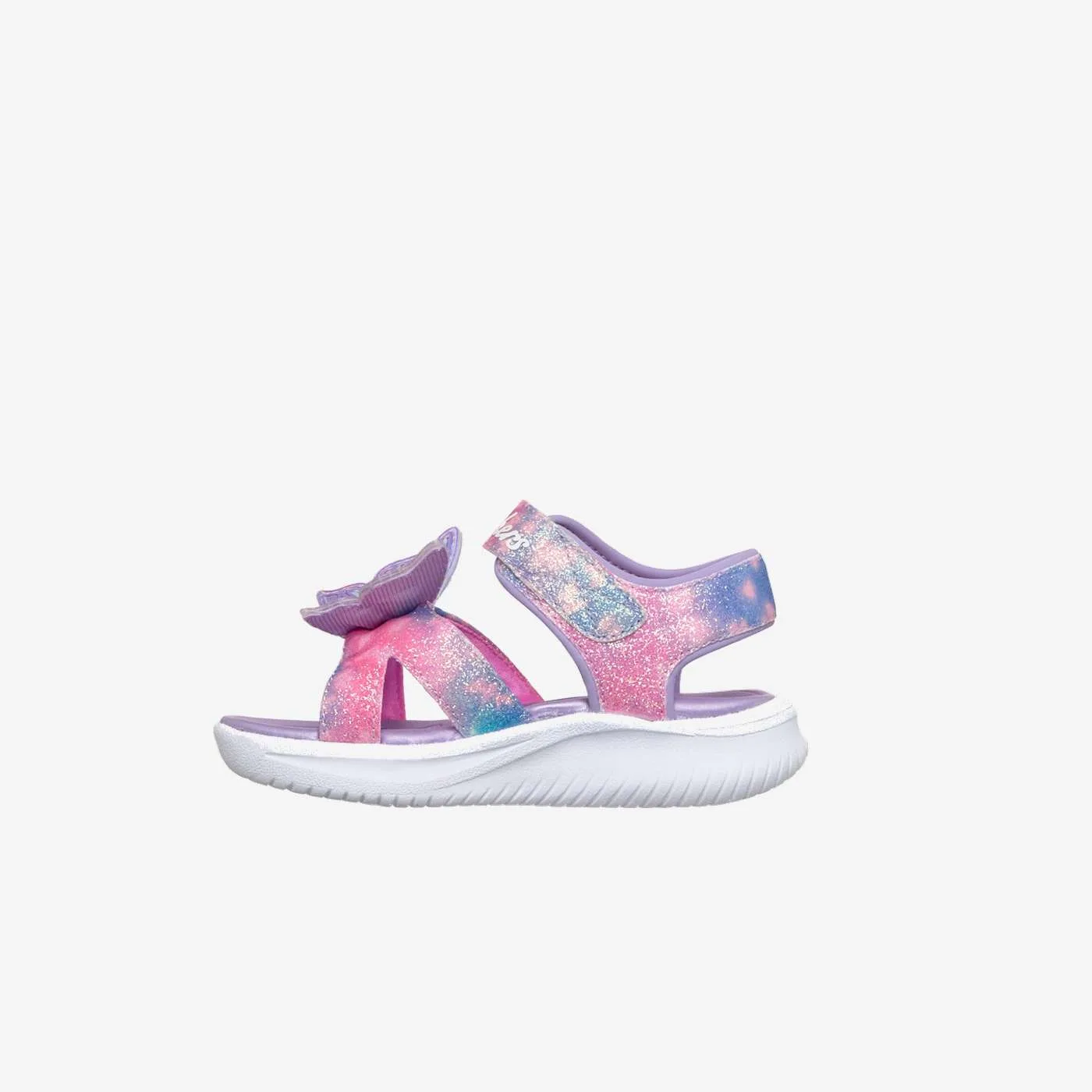 Sandalias de luces Skechers de niña en color morado con rosa – Brillo, Comodidad y Diversión en Cada Paso