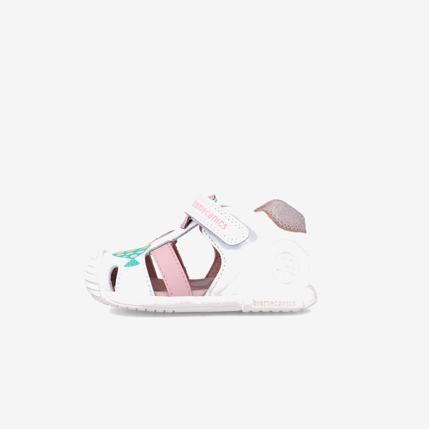 Sandalias Biomecanics para Primeros Pasos en color blanco con velcro