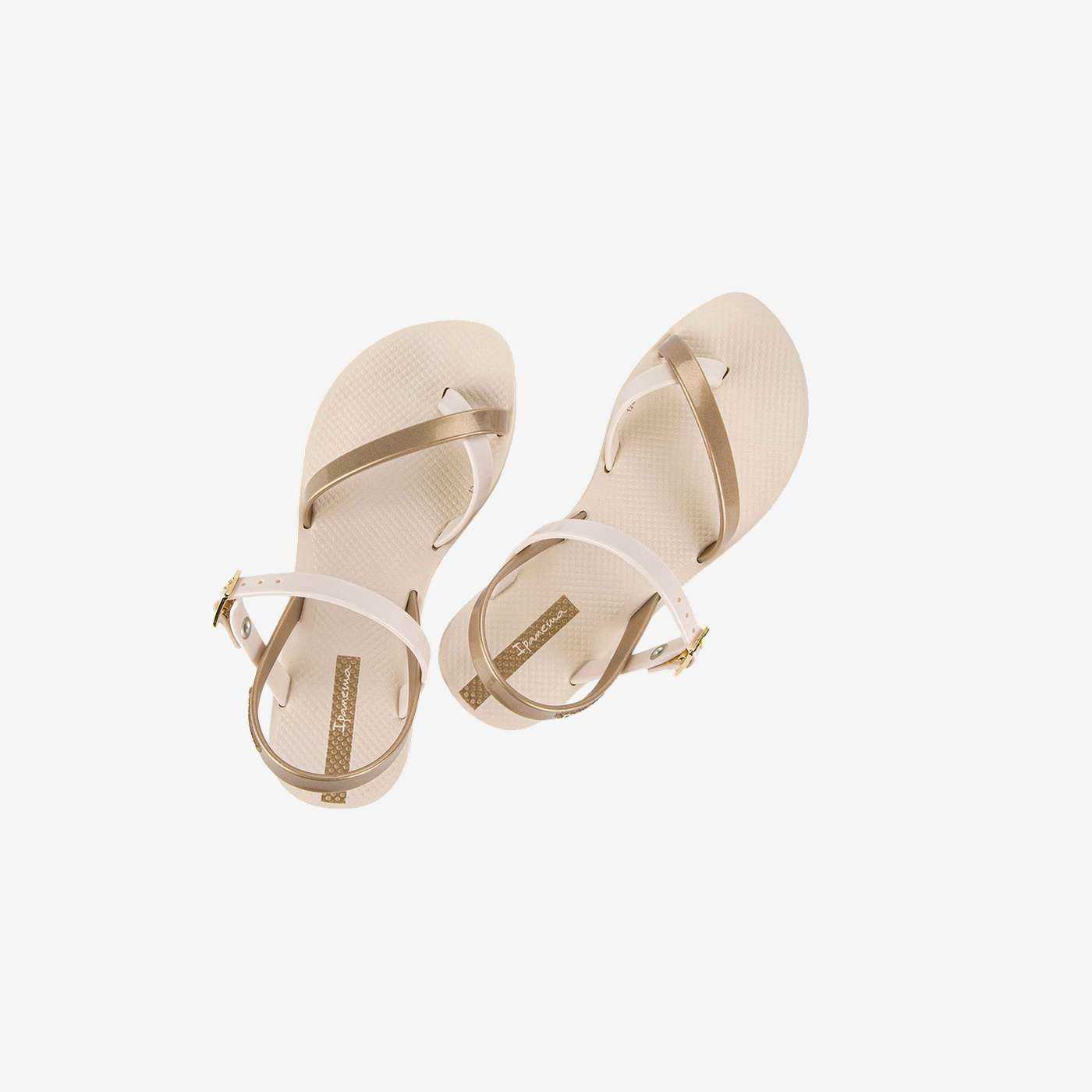 Sandalias playeras en beige y dorada de Ipanema