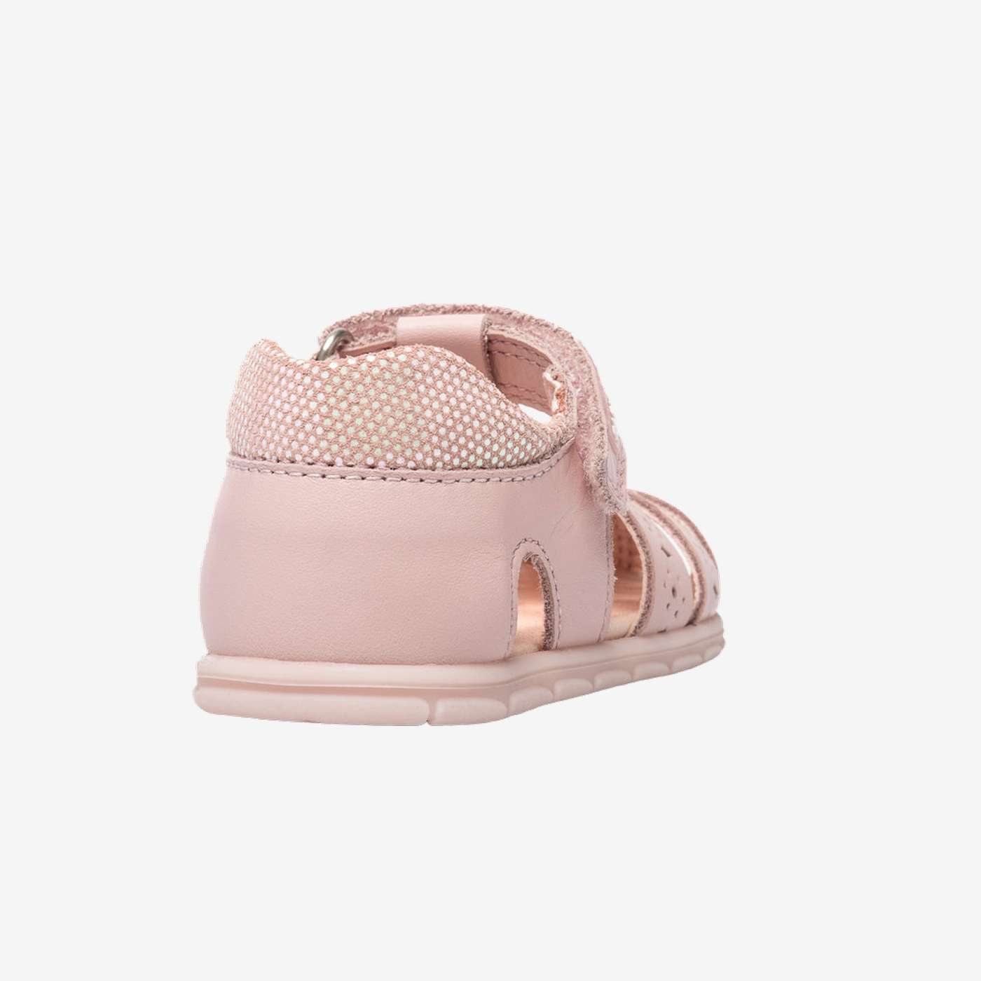 Sandalia respetusoa de niña en color rosa con puntera reforzada de pablosky