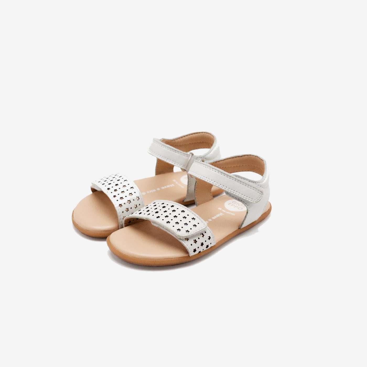 Sandalia barefoot en color blanco de Gioseppo - Doble velcro - Ajuste y Flexibilidad