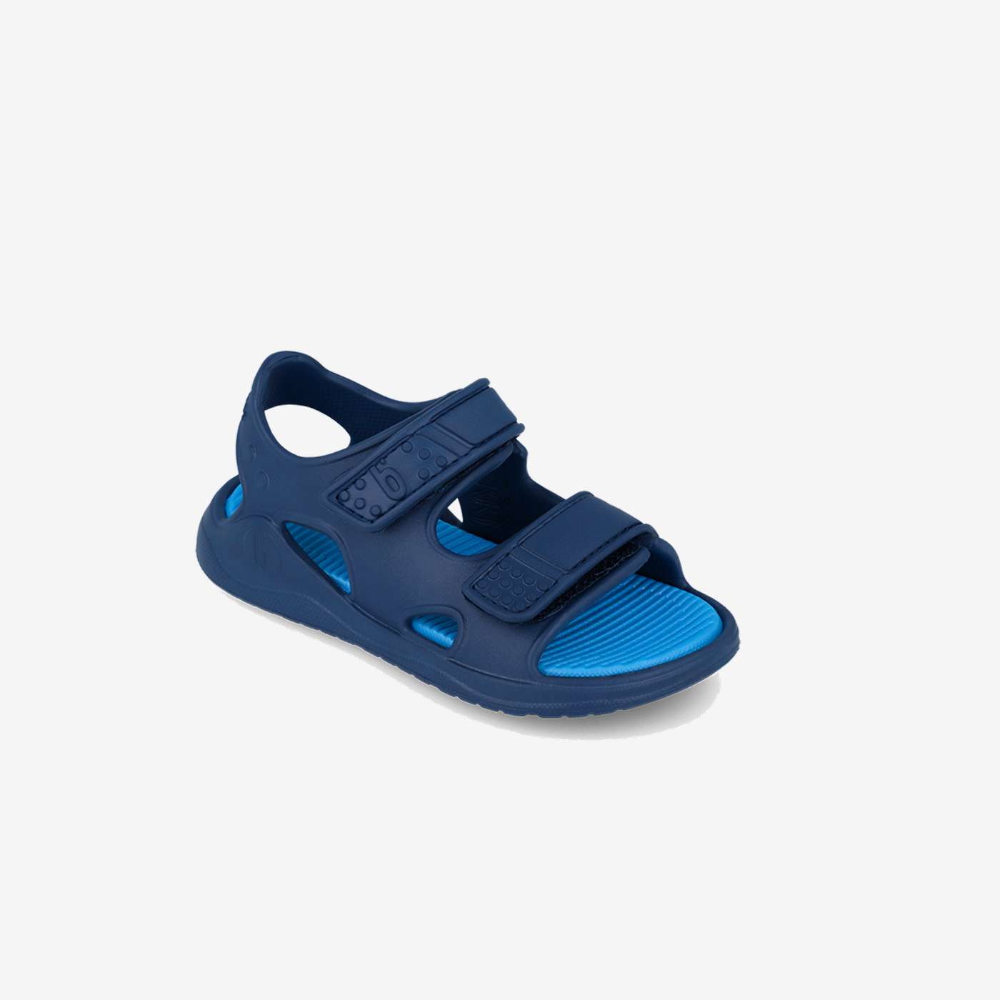 Sandalia con velcro de goma en azul de Biomecanics