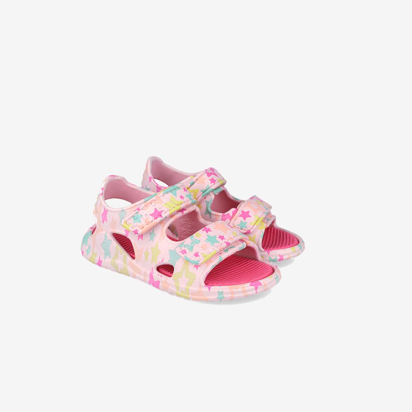 Sandalias de Goma Biomecanics en rosa multi – Diversión y Protección para la Playa y la Piscina