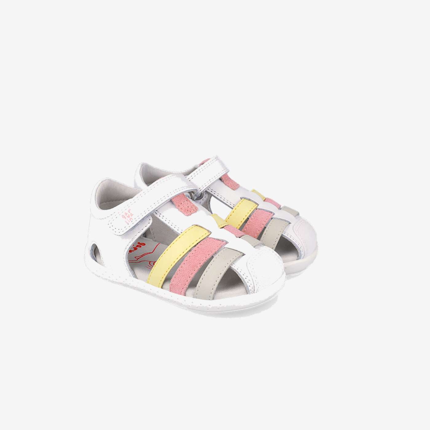 Sandalia niña multicolor respetuosa con velcro y puntera reforzada de Garvalin