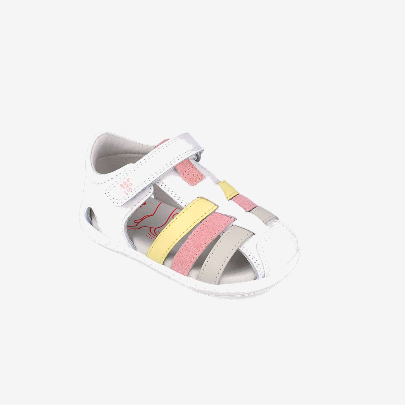 Sandalia niña multicolor respetuosa con velcro y puntera reforzada de Garvalin
