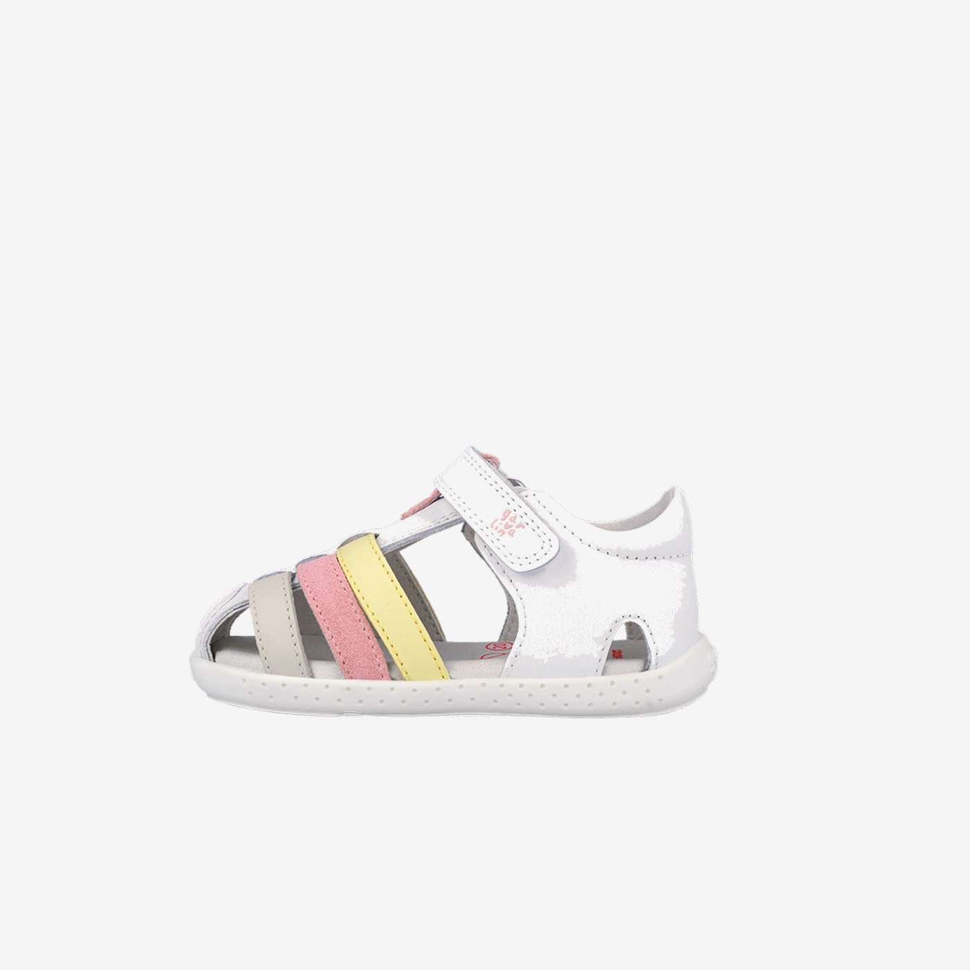 Sandalia niña multicolor respetuosa con velcro y puntera reforzada de Garvalin