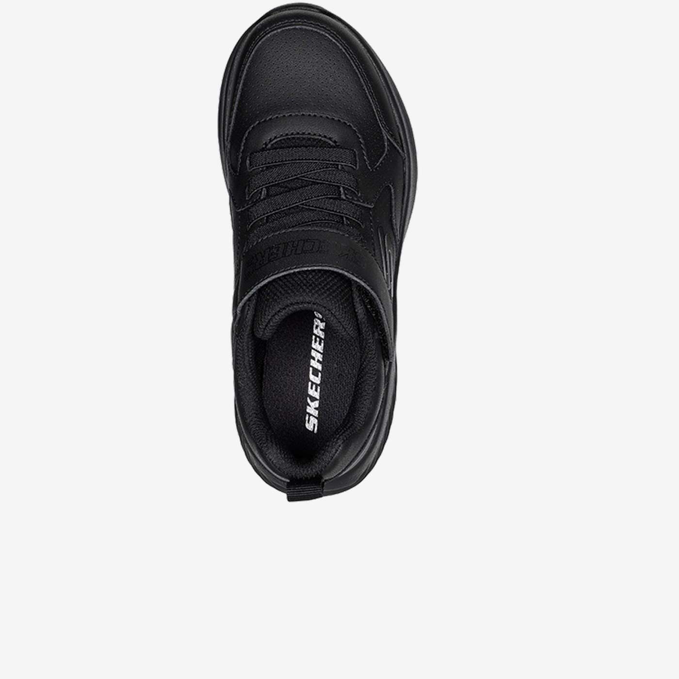 Skechers negro unisex para uniforme, lavables y con velcro.