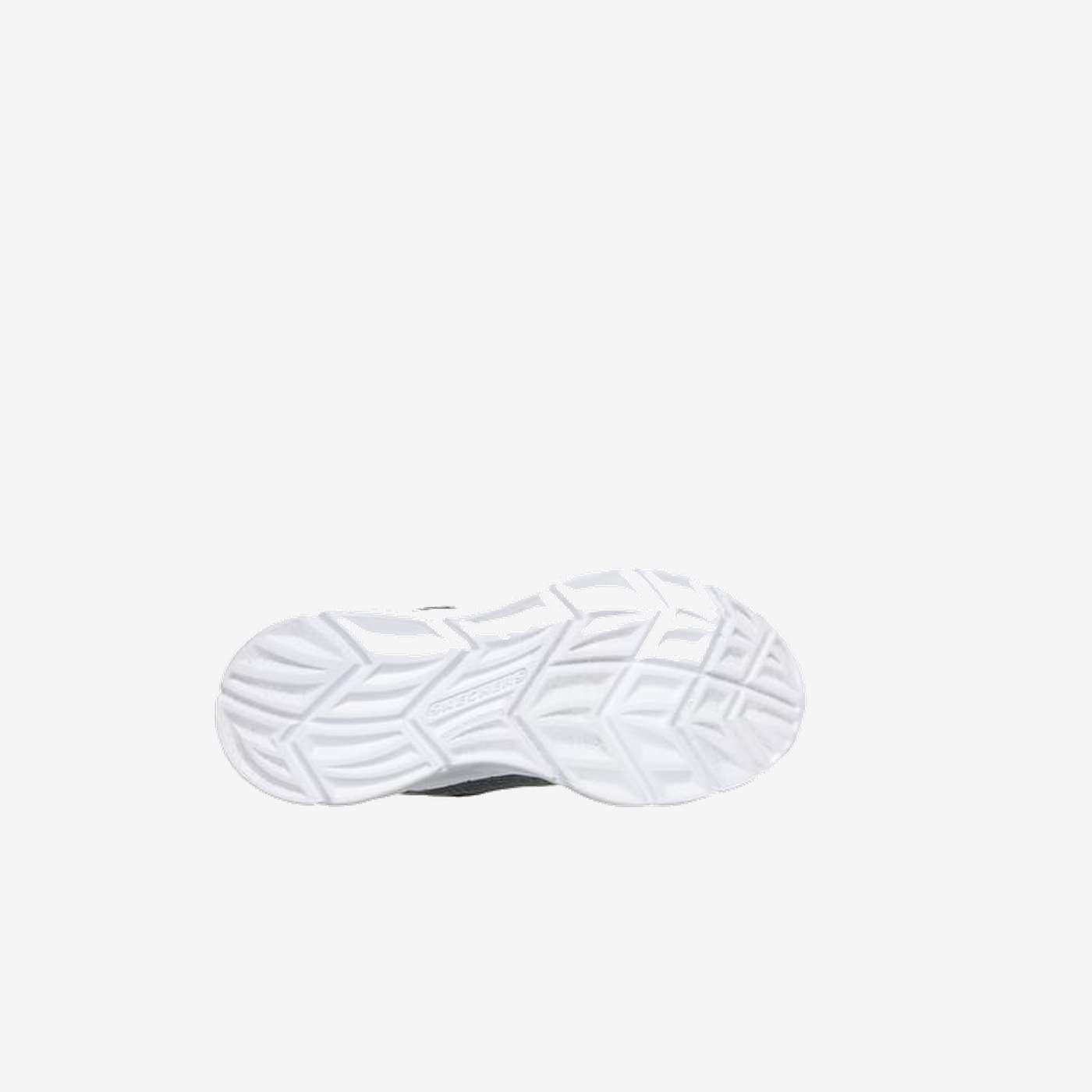 Zapatillas Skechers con luces y velcro para niños negro lima.