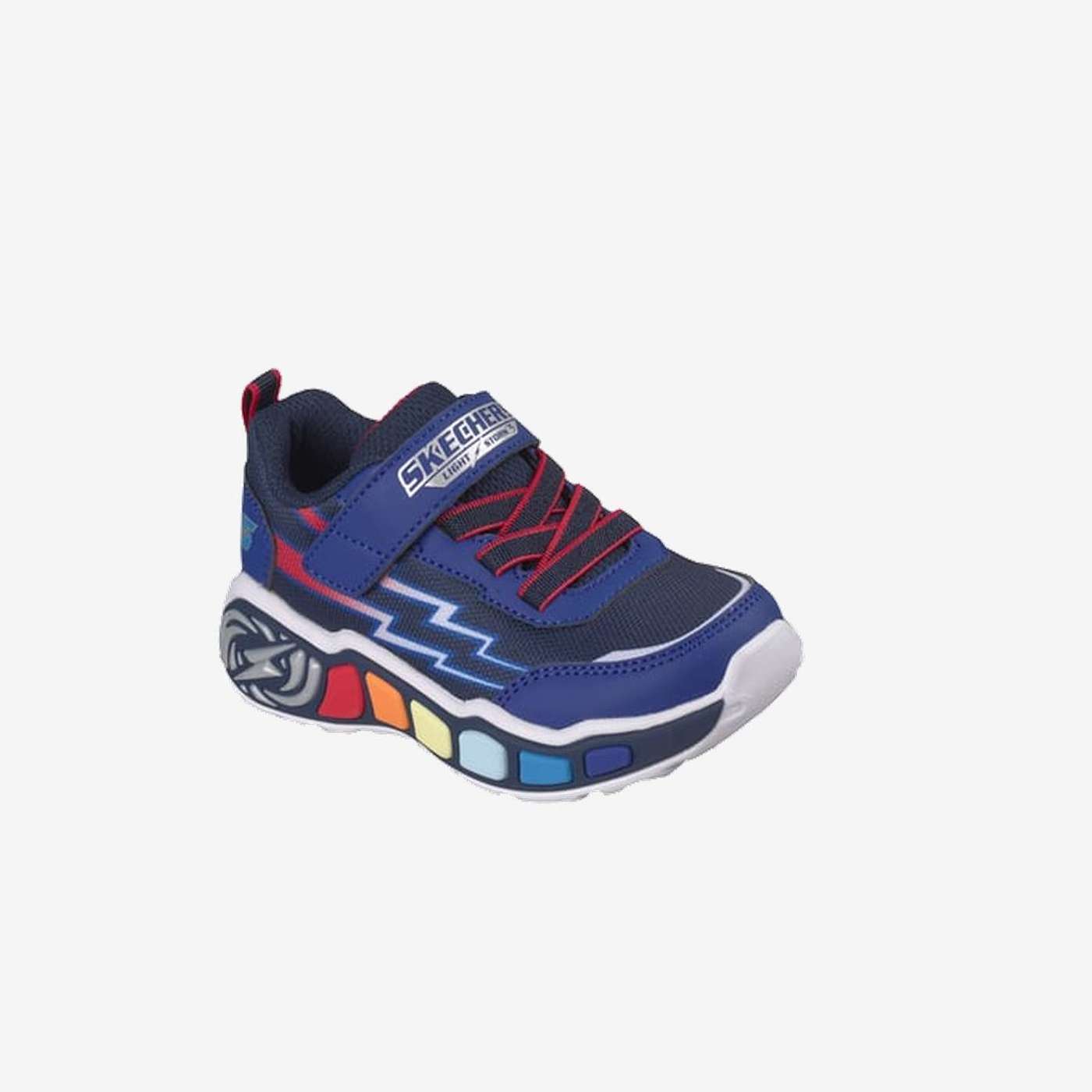 Deportivas de Skechers con luz para niños azul electrico.