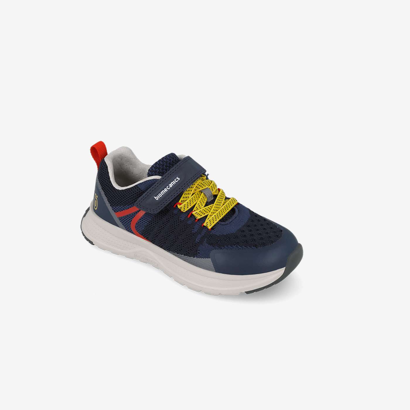Deportivos casual Biomecanics azul marino con velcro, cordon elastico y puntera reforzada.