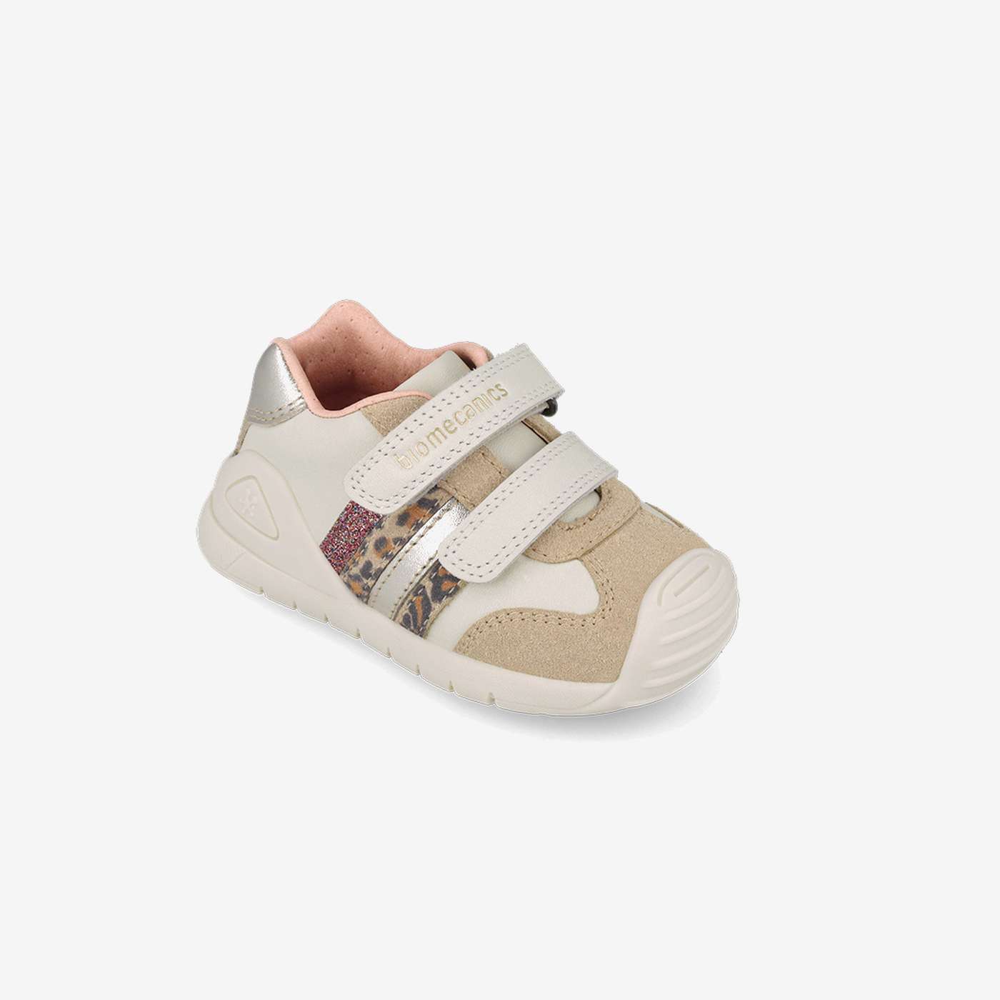 Bota Biomecanics Animal Print tonos beige ideal para eventos.