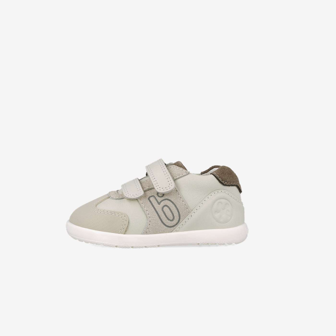 Deportivos clasicos Biomecanicstonos beige con velcro y puntera reforzada