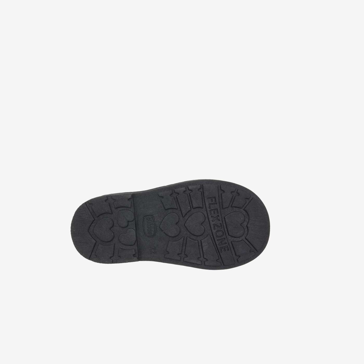 Bota niña cremallera negra detalle flor de la marca Chicco.