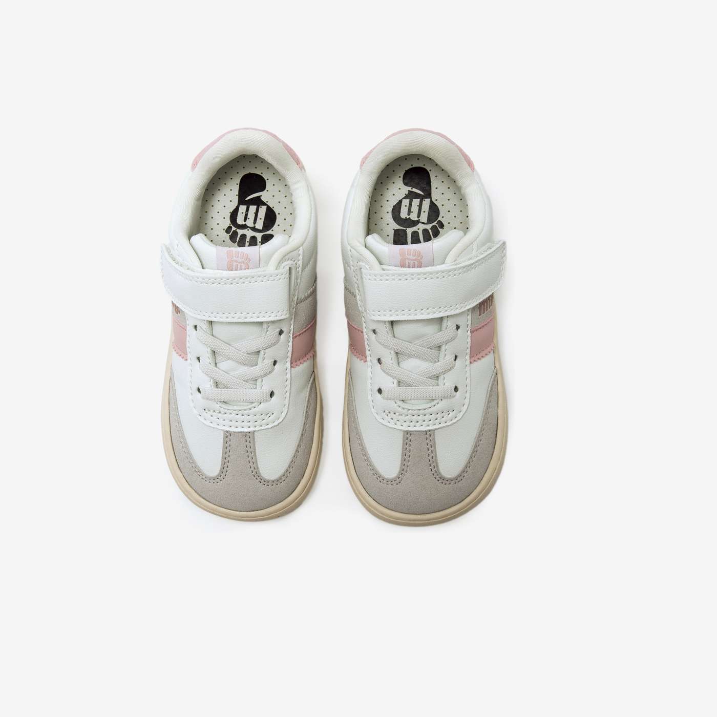 Deportiva Mustang respetuosa blanca y rosa para niña