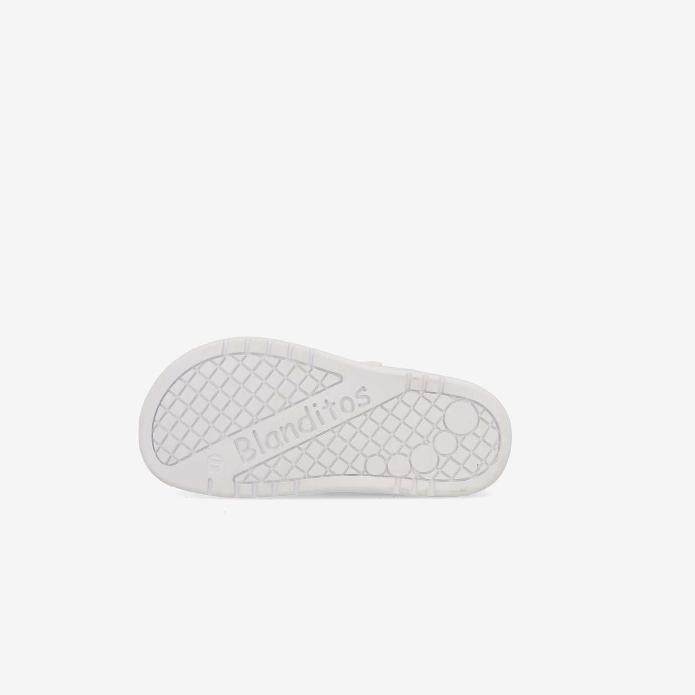 Zapatilla deportiva ligera respetuosa de Blanditos en blanco colegial.