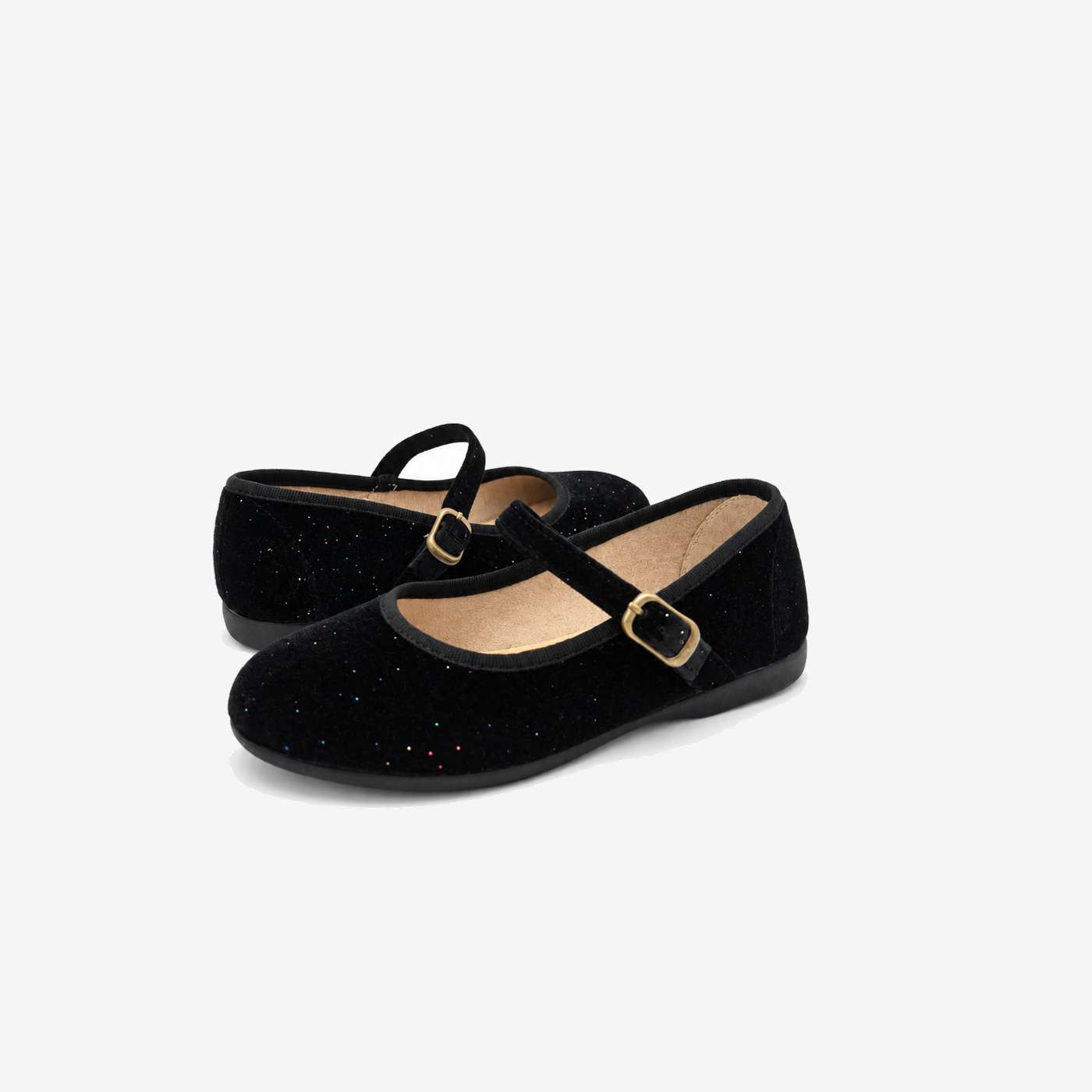 MERCEDES NIÑATERCIPELO NEGRO GLITTER