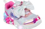 DEPORTIVO NIÑA METALIZADO SKECHERS CON LUCES Y VELCRO