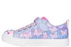 Skechers Twinkle Toes - Lona azul con luces y detalles de mariposa