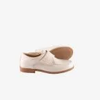 Zapato ceremonia/comunion de piel en Beige con velcro.