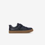 Blucher Camper niño colegial y vestir en marino con velcro