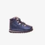 Bota de niña pablosky en azul con cordon y cremallera.
