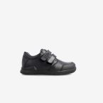 Zapato colegial niño negro doble velcro Biomecanics