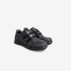 Zapato colegial niño negro doble velcro Biomecanics