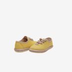 Lona con suela de yute, amarilla de cordones