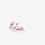 Sandalia de Pablosky de niña en color blanco con tonos en plata con ajuste de hebilla