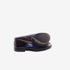 Zapato mocasin en florentin azul.