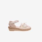 Esparteña de niña en Beige con hebilla