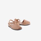 Sandalia Menorquina en piel camel con Velcro de Ria.